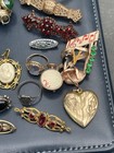 Antique Estate Fresh Jewelry Lot  Gold Filled  Silver  Victorian  Cool Pieces 