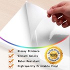 20 Printable Vinyl Sticker Paper 8 5x11 Glossy Waterproof Decal For Laser Inkjet