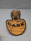 Vintage J i  Case Advertising Eagle On Globe Decal Sticker 18 5  Long 