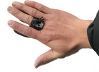 Square Leather Archery Finger Tab Long Bow Hand Protector For Right Hand Black