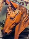 Brown Horse Head Figure Vintage Resin Bust By Iac  12   Used Condition 