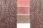 Beautiful Mahogany Brown Western Floral Flower Print Cow Hide Leather Skin
