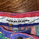 Vtg  Marithe Francois Girbaud Denim Shorts Size 5 6 Bright Wide Stripes 26   waist