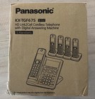 Panasonic Kx-tgf675 Hd Link 2cell Cordless Phone W  Answering Machine 5-handsets