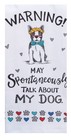 New Funny 2 Piece Dog Lovers Paw Print Cotton Kitchen Dish Hand Towel Bundle