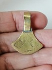 Extremely Rare Ancient Amulet Bronze Viking Pendant Axe Artifact Authentic