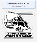 Airwolf Helicopter      Magnet      Worldwide      Shipping  Vintage Retro 1980s 