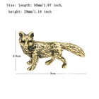 Solid  Small Brass Fox Figurines  Brass Fox Statue 50 29mm  Animal Figuine Decor