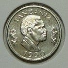 1990 Tanzania 50 Senti Km 26 Rabbit World Coin Nickel Clad Steel Animal Hare
