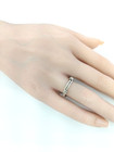 Vintage Ed Levin Sterling Silver Signature Hammered Ring Band Size 6 Fzz
