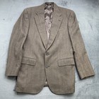 Vintage 90   s Polo University Club Suit 42 33x32 Brown Herringbone Striped Wool