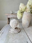 French Antique Bonnet Tulle White Lace Needlework Embroidered Embroidery Coiffe