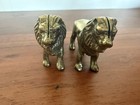 Pair Of Vintage Brass Lion Statue Figurines 2 5    Shelf  Decor  Home Decor