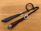 Cactus Stamped Western Horse Headstall W Ranger Star Conchos   Silver Buckles