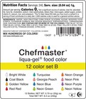 Chefmaster Liqua Gel Food Coloring - 12 Color Set B - Frosting Decorating