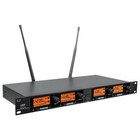 Pro Audio 4 Channel Wireless Microphone System Uhf  4 Lavalier Bodypacks Headset
