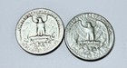 Washington Silver Quarters  90  Silver Lot Of 2  Circulated Coins  10045