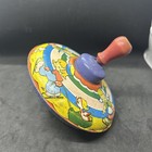 Vintage Ohio Art Spinning Top Metal Childrens Toy Dutch Children And Ducks