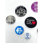 Vintage Political And Pop Culture Pinback Buttons Lot 1970s   1990s
