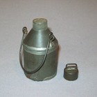 Old Antique Vtg 19th C 1800s Miniature Folk Art Tin Milk Can With Lid Hand Made