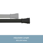 Kenney   Rogers 5 8 no Tools Adjustable Tension Window Curtain Rod  48-84   Black
