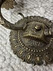 Vintage Solid Brass Wall Sconce Spain Gilt Cast Candelabra Antique Light Fixture