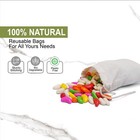 Reusable Cotton 100  Cotton Single Drawstring Muslin Produce Bags