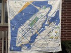 1939 New York Worlds Fair Map Of New York Tablecloth Rare    50   x50   