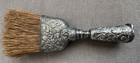 Vintage Floral Repousse Silver Plate Handle Whisk Broom Very Nice Details Rare