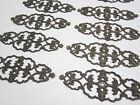 13 Vntg Jaybee Filigree Knob pull Backplates  Antique Brass Finish   6-3 8  Long