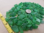 Genuine Beach Sea Glass Surf Tumbled Kelly Green Small Mosaic Craft Damage L3