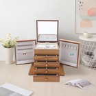 Vintage Large Jewelry Organizer Wooden Storage Box 5 Layers Case With 4 Drawers