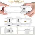4 Pack U-shaped Sliding Cabinet Locks Multifunctional Child Safety Lock White