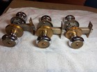 Vintage 1950s Weiser Door Knob Sets Chrome Copper Mid Century 3 Sets 6 Knobs