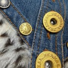 Dia D i a Leg Warmers Y2k Faux Fur Leopard Pattern Denim Gal Gyaru Rare