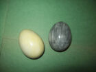 Lot Of Two Hand Carved  Polished Stone Eggs