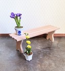 Dollhouse Miniature Garden Bench Slated Large Unfinished Wood 1 12 Scale