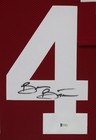Brian Bosworth Autographed   Framed Red Oklahoma Jersey Auto Beckett Coa