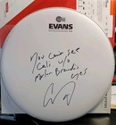 Corey Taylor Signed 12  White Drumhead Slipknot Inscribed Eyeless Lyrics Bas