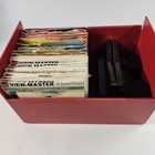 Vtg 1950s Sawyers View-master Brown Bakelite Viewer W  75 Reels Case Disney