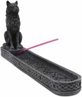 Stoic Sitting Alpha Gray Wolf Incense Burner Holder With Celtic Knotwork 9 5 l