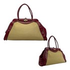 Vintage 60s 70s Etienne Aigner Xl Canvas Leather Satchel Bag Handbag Doctor Rare