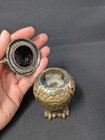 Adorable  3    Metal Owl Censor Incense Burner Japan Vintage Mcm Falcon