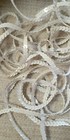 Vtg  10 Yards White Sequin Trim Spangle Flat Paillette String Ribbon  1 4  Wide