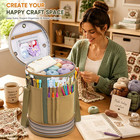 Canvas Yarn Storage Organizer With Removable Dividers  Crochet knitting Bag
