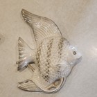 2 Stunning Vintage Ceramic Angel Fish Mc Kitschy Wall Art High Lustre