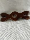 Vintage Wooden Wine Caddy   Wine Glass beer Holder Rack Mcm