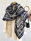 70  Cashmere 30  Silk Double Face Bandana Wrap Scarf Shawl 135x135cm Love Print