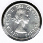 Canada 1958 Silver  1 Dollar Totem White Lustrous Mint State Unc High Grade 