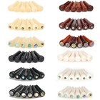 6pcs High Quality Ebony Abalone Wood Acoustic Guitar String Pegs Bridge Pins Set